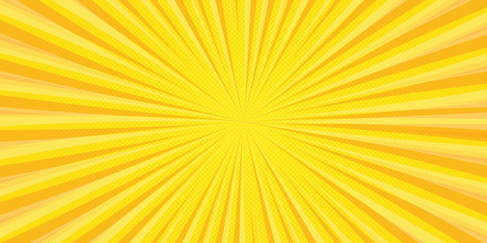 Yellow background of the Book in comic style pop art superhero. vector