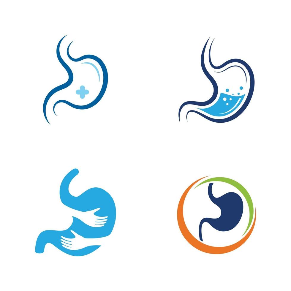 stomach care icon designs concept vector