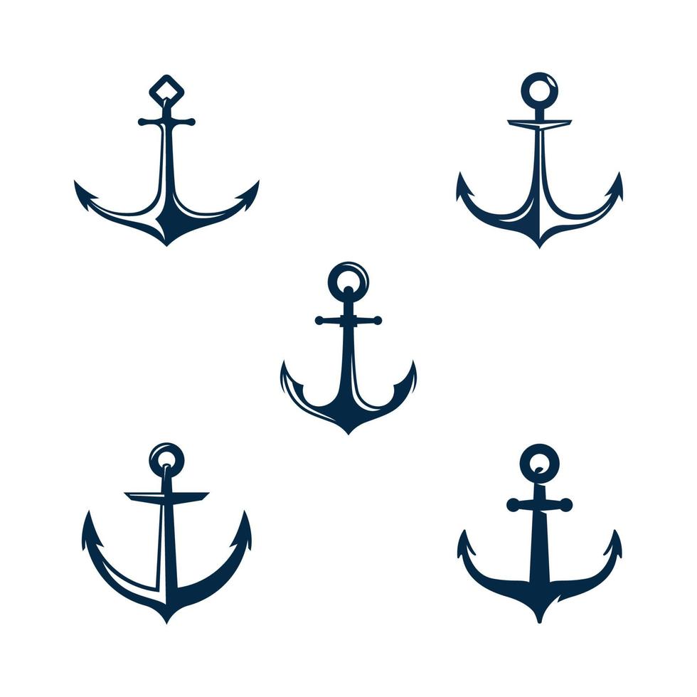 Anchor icon Logo Template vector