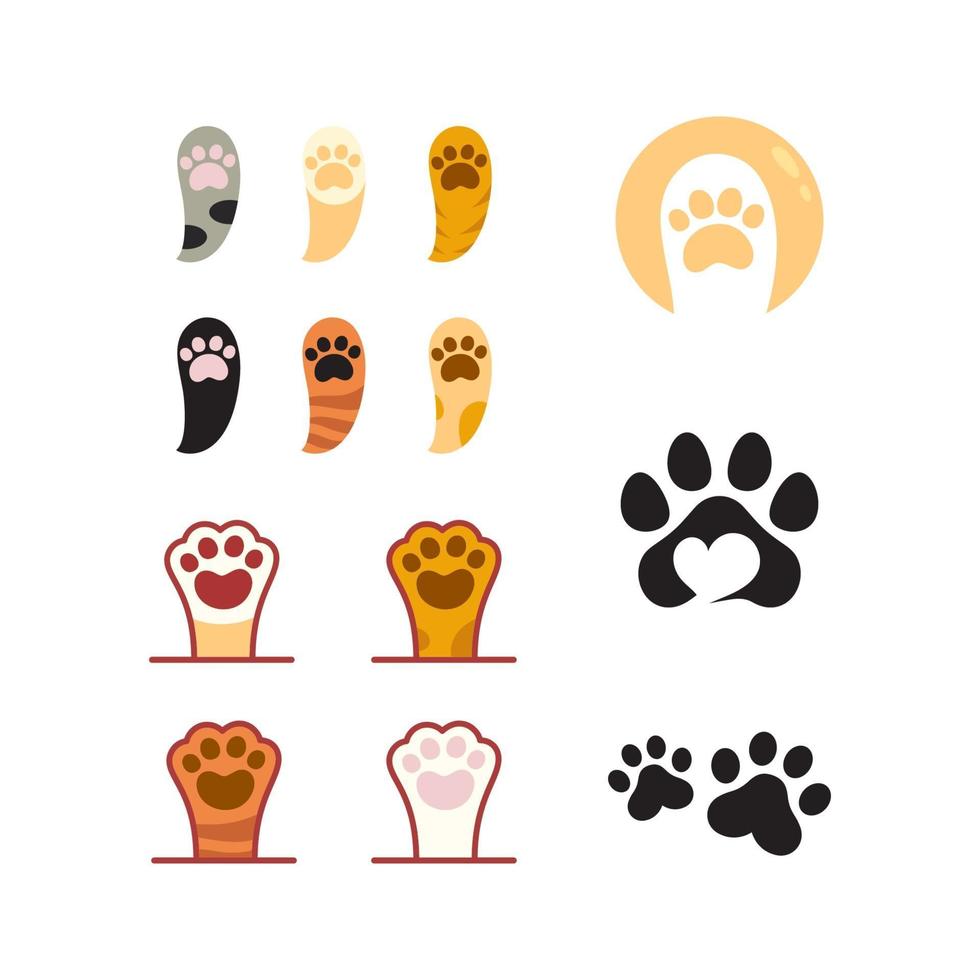 Paw Logo design vector illustration