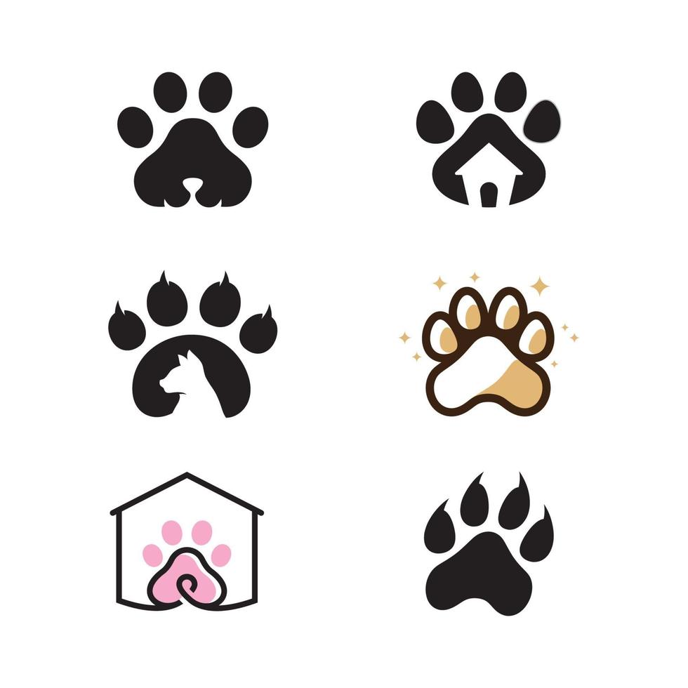 Paw Logo design vector illustration