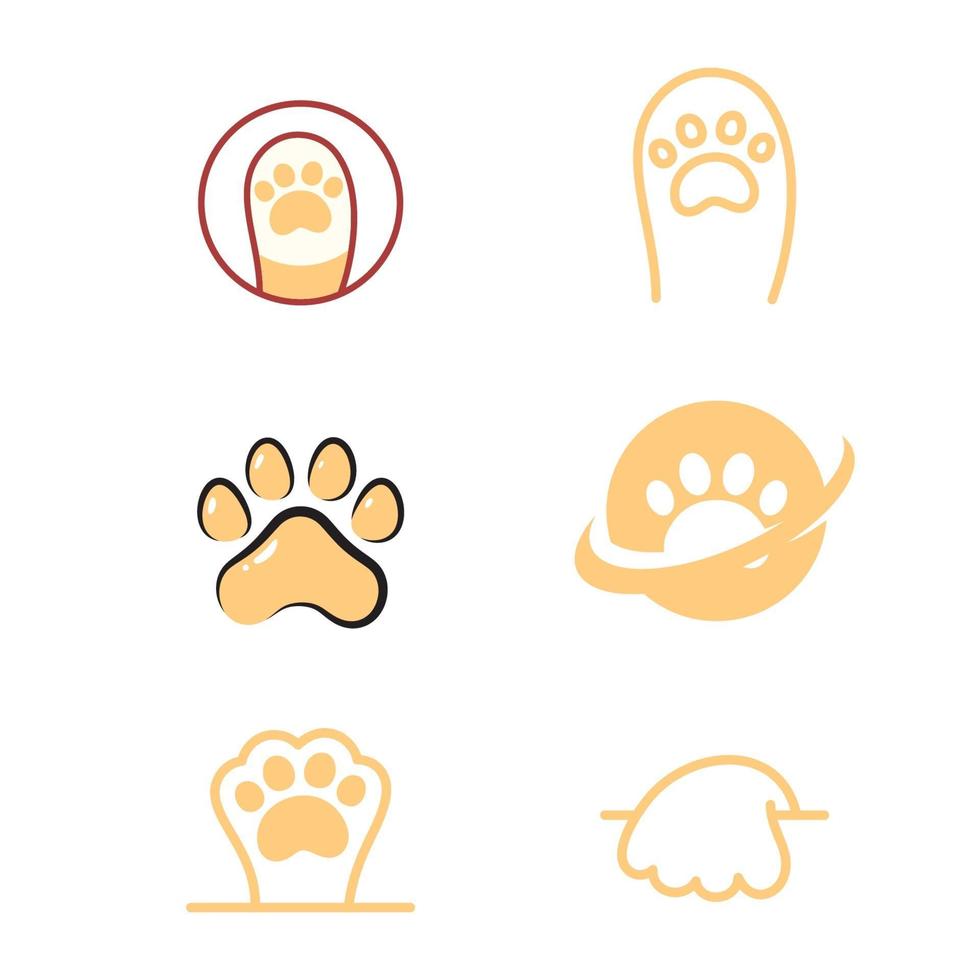 Paw Logo design vector illustration