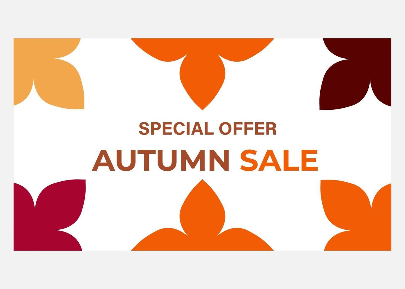 Oferta especial banner de venta de otoño. vector