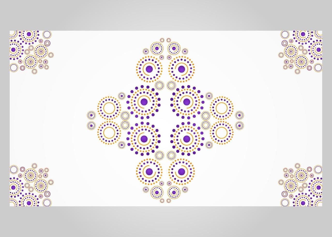 Fondo de patrón de círculo naranja y púrpura abstracto vector