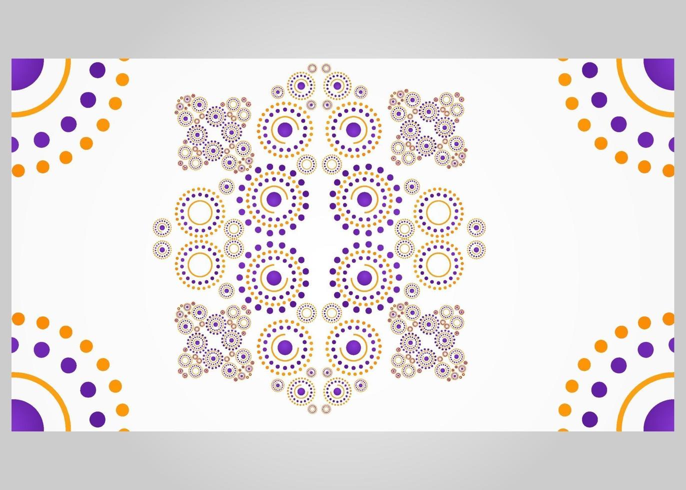 abstract orange and purple circle pattern background vector