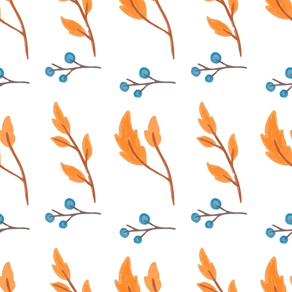 Autumn floral seamless patterns. Vector for paper, cover, fabric