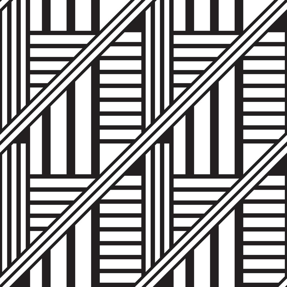 Black linear chaos geometric seamless pattern vector