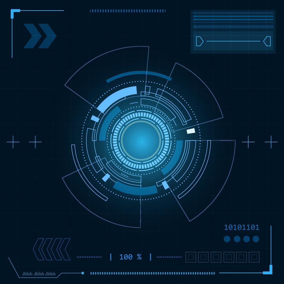 Sci fi futuristic user interface, HUD, Technology abstract background vector