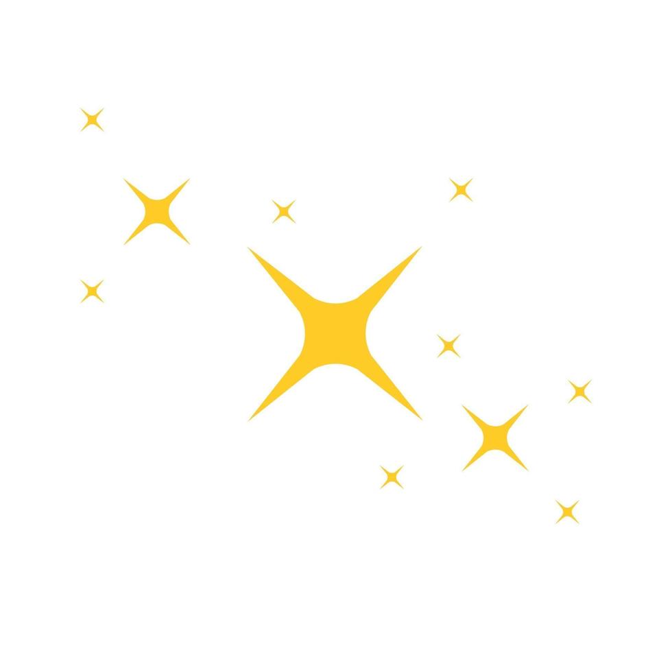 Golden twinkles and sparkles icon vector