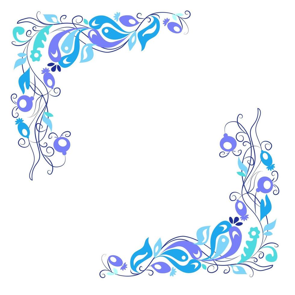 Floral bouquet corner design vector