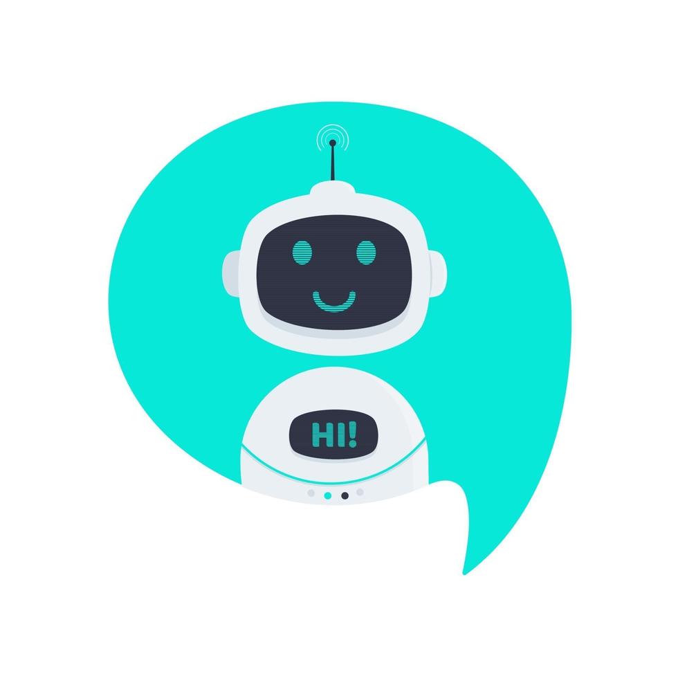 Robot chatbot head icon sign vector