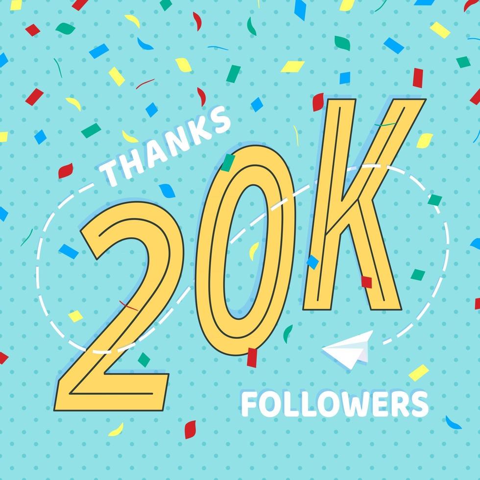 Followers set 20000 vector