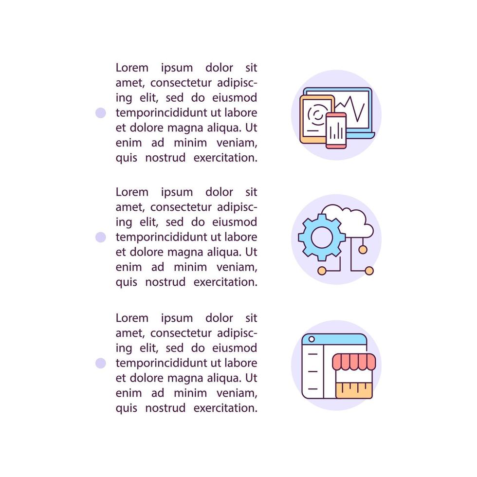 Digital marketing concept line icons with text vector