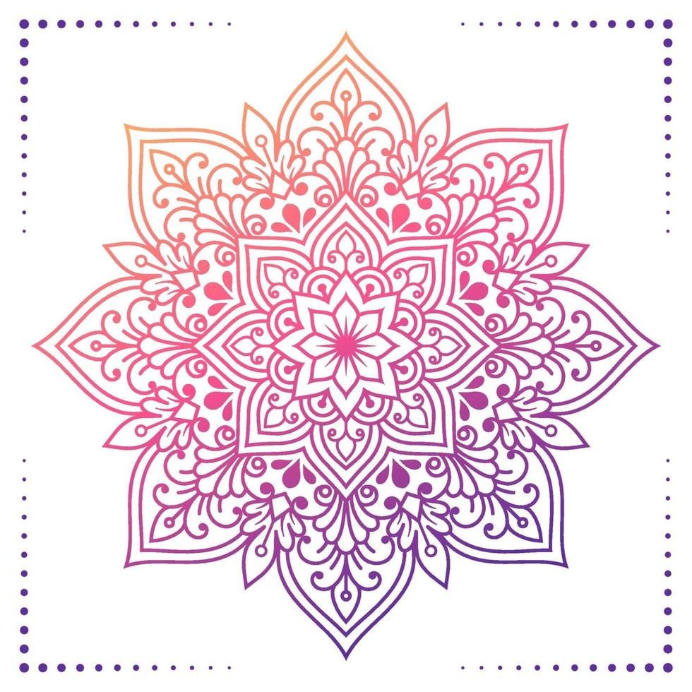 floral mandala art vector design