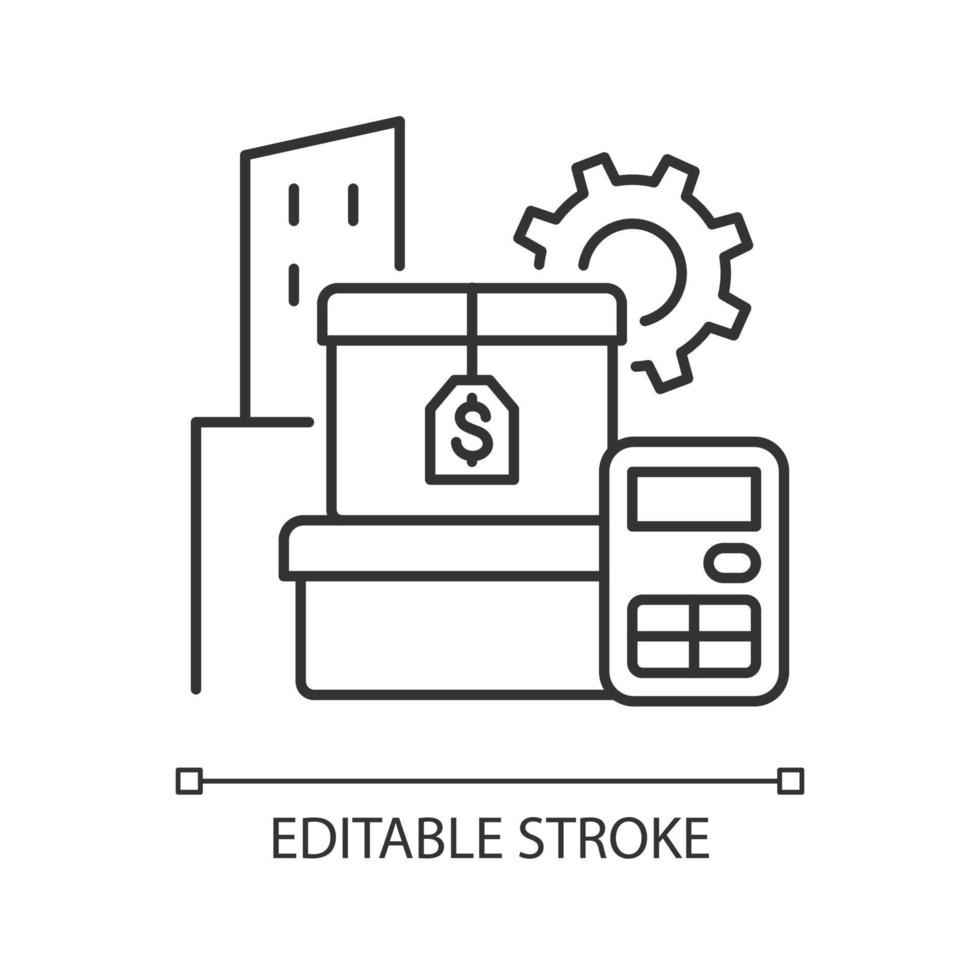 Assets management linear icon vector