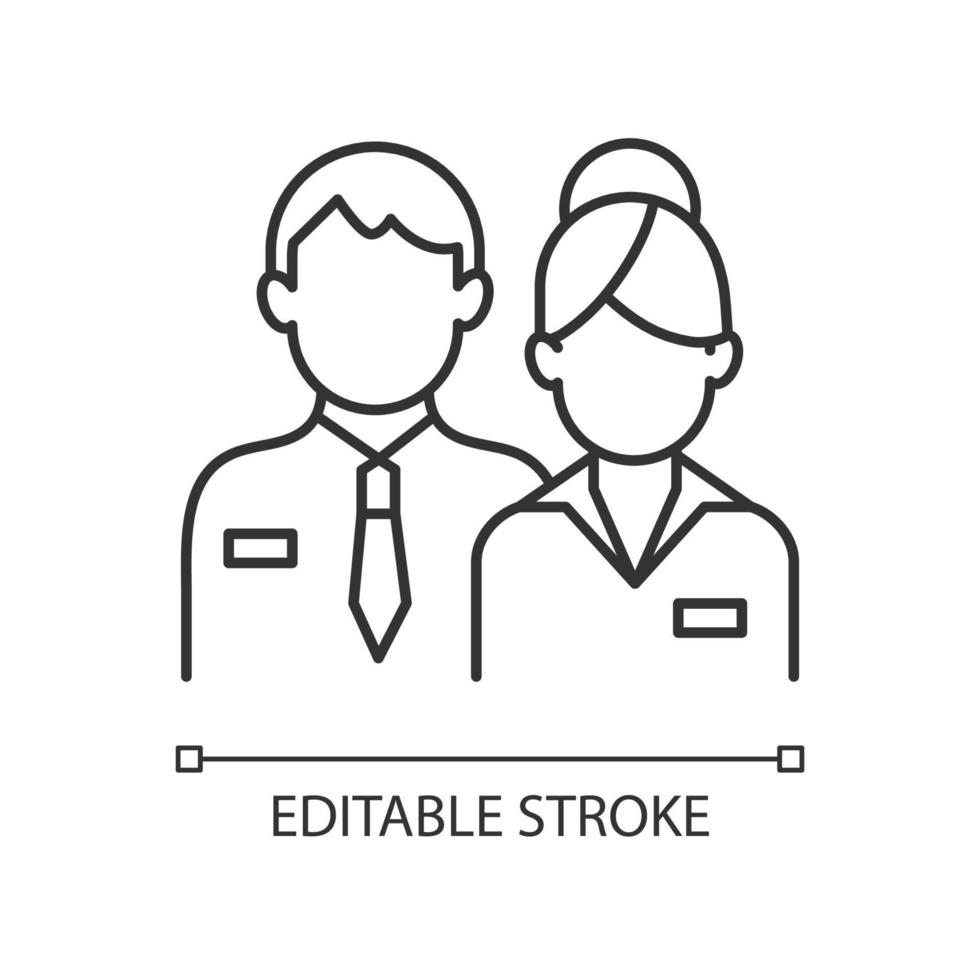 Company staff linear icon vector