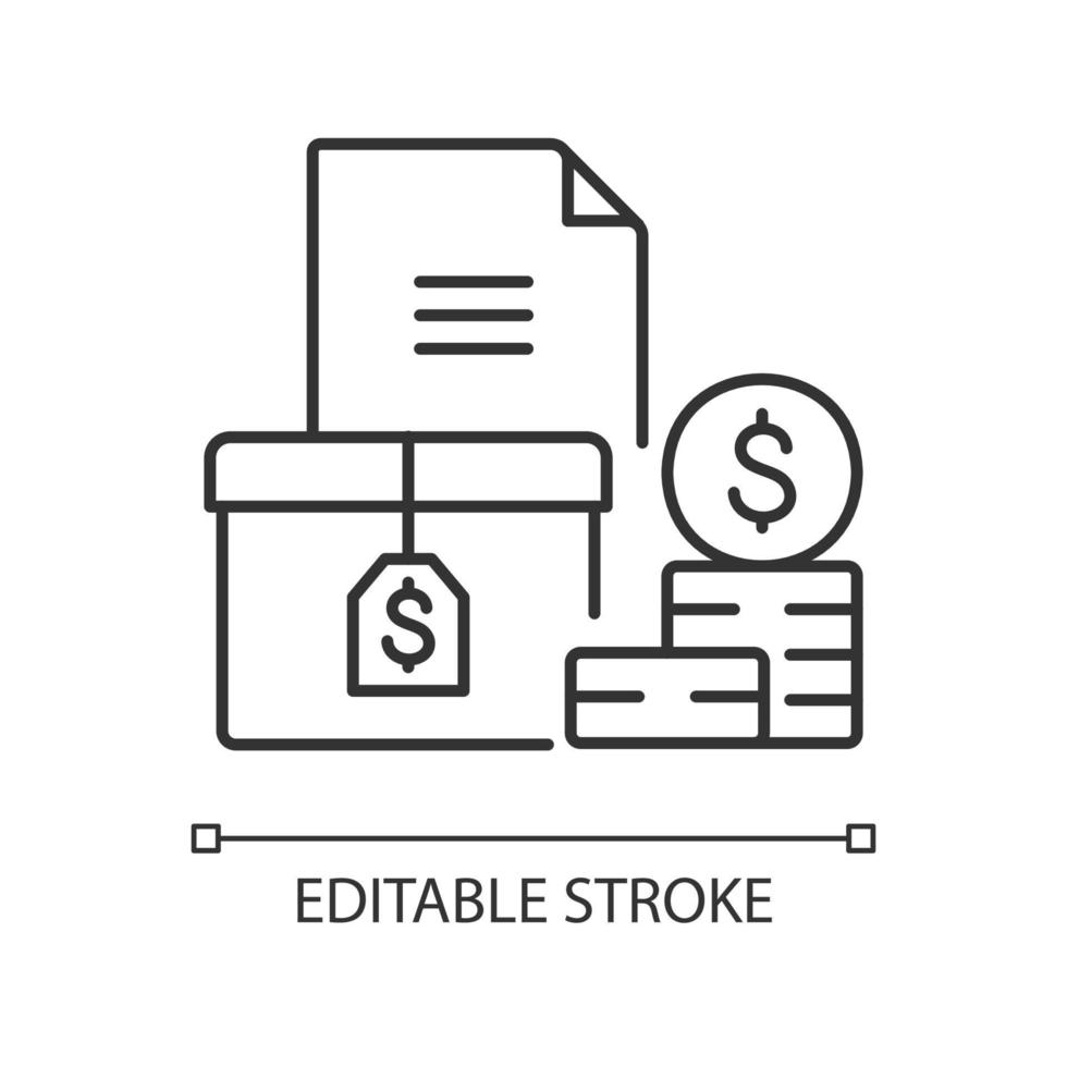 Accounts receivable linear icon vector