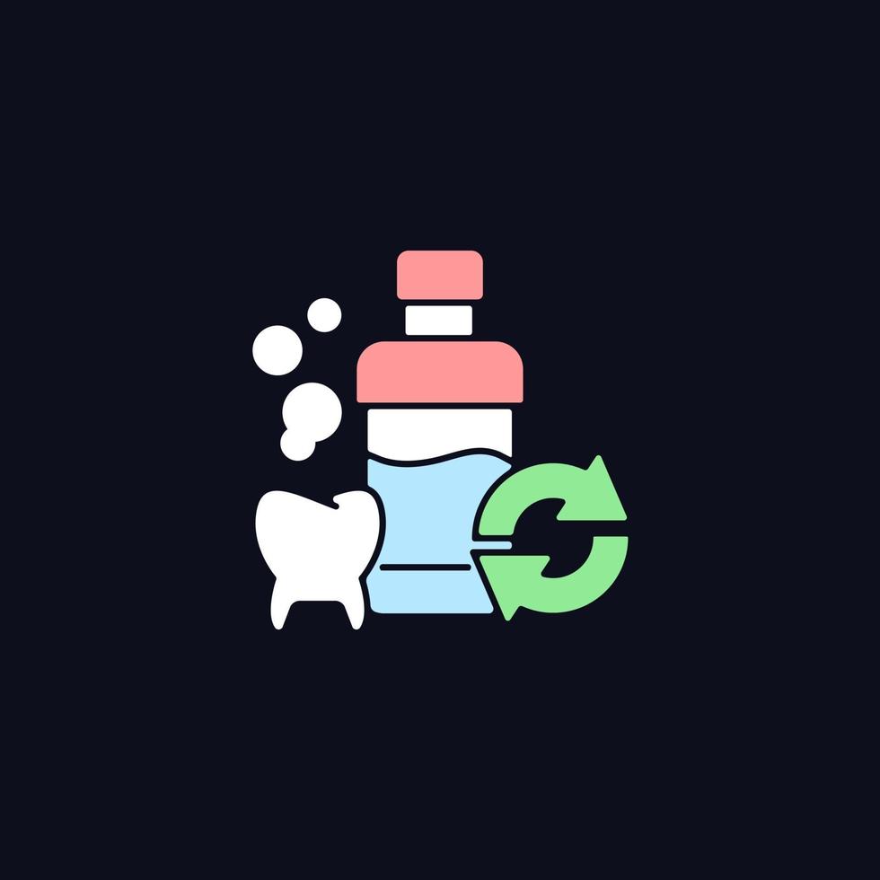 Mouthwash refill RGB color icon for dark theme vector