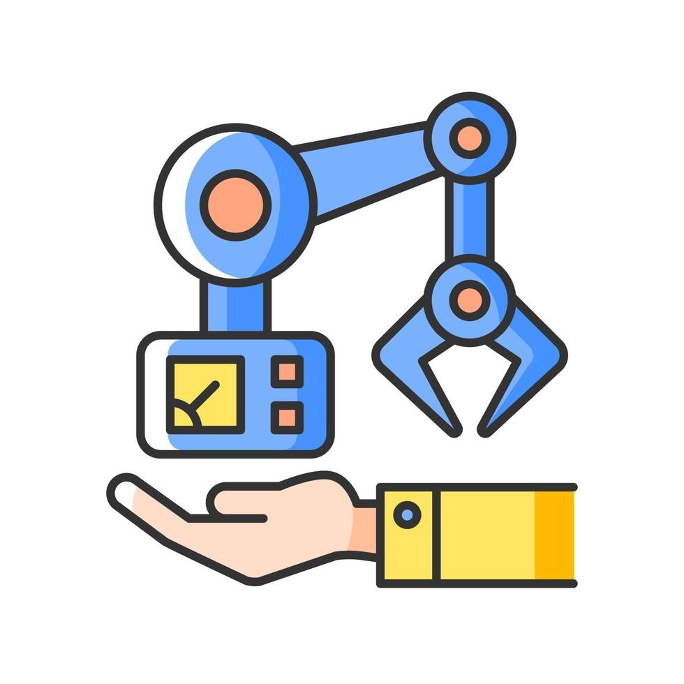 Machinery owning RGB color icon vector