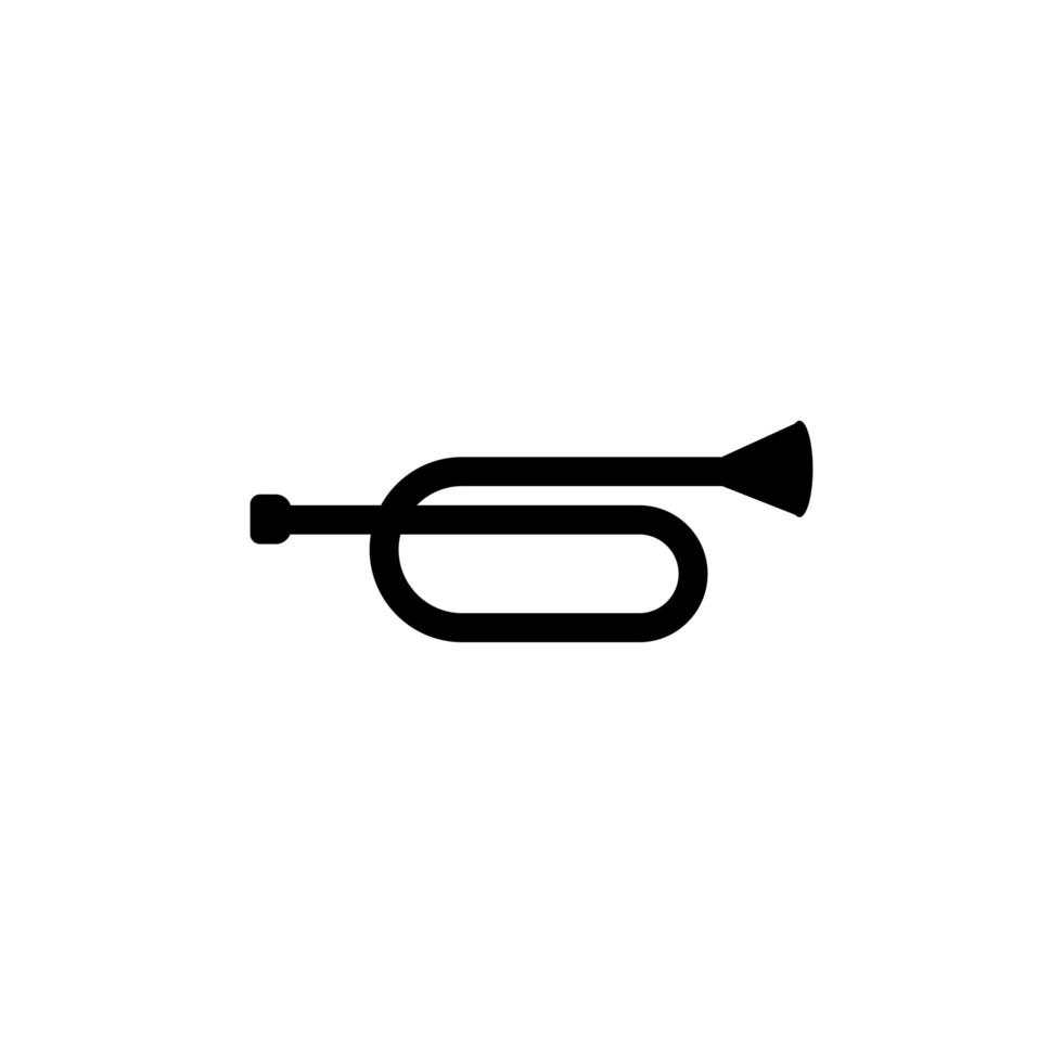 trompeta del logo de la música. festival de música, cartel de concierto. vector. vector