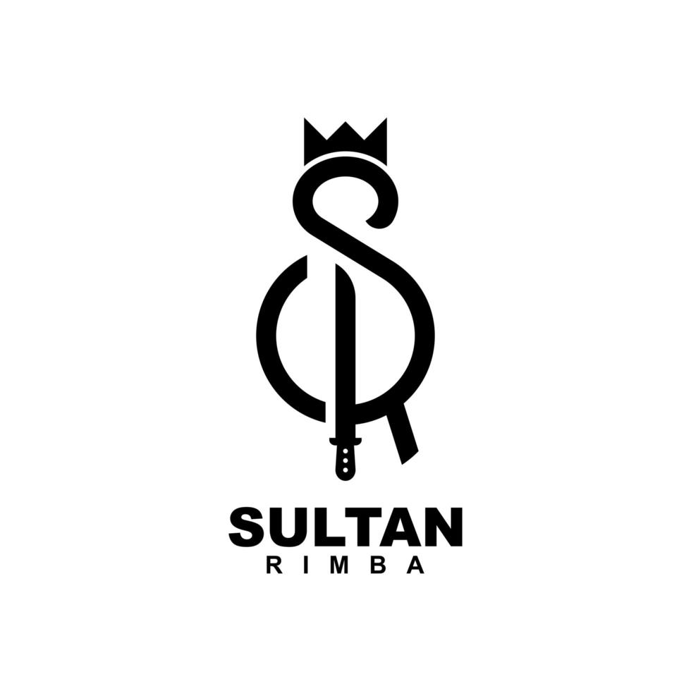 Letter S,R logo template design vector icon illustration.