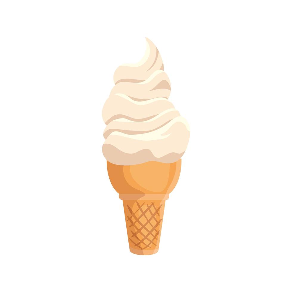 delicious ice cream isolated icon vector