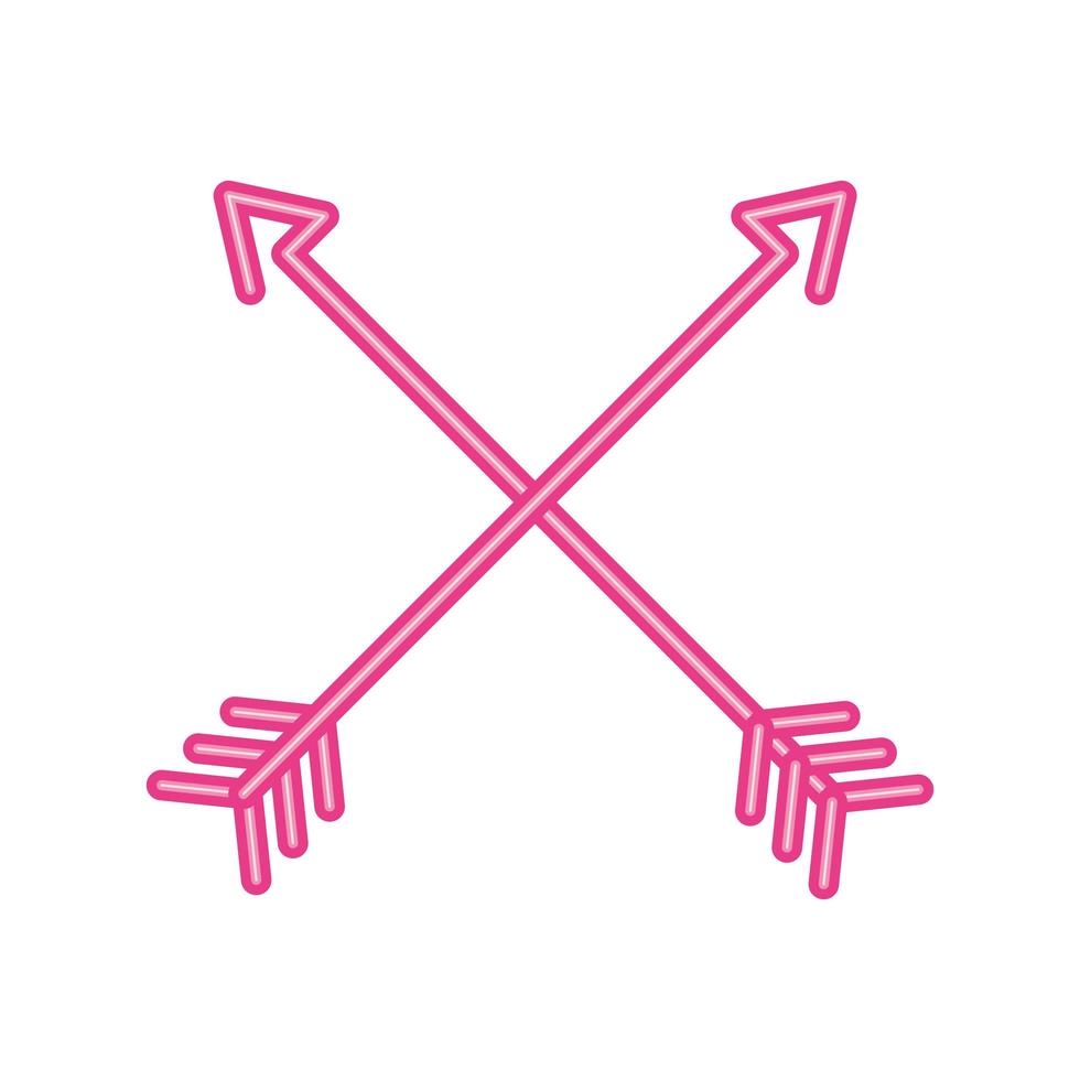 arrows cupid crossed isolated icon vector