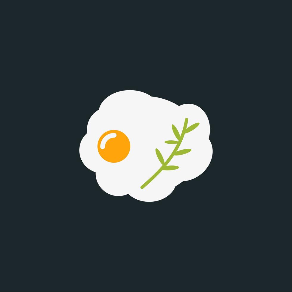 vector de diseño de plantilla de logotipo de desayuno de huevo, comida sana.