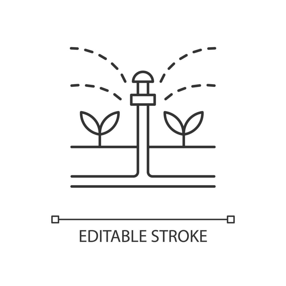 icono lineal de dispositivo de riego vector