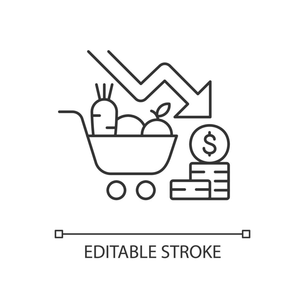 Marketing risks linear icon vector