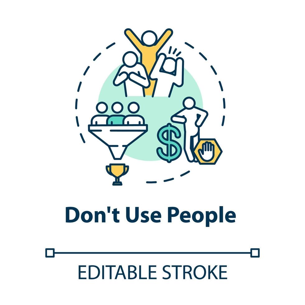 Dont use people concept icon vector