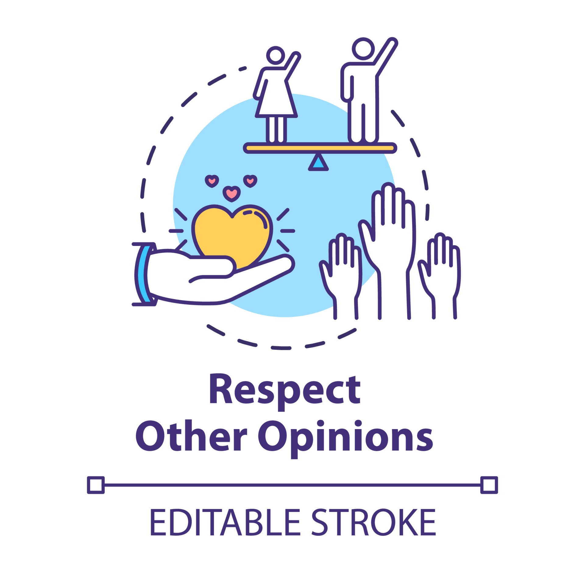 Respect Other Opinions Concept Icon Vector Art At Vecteezy