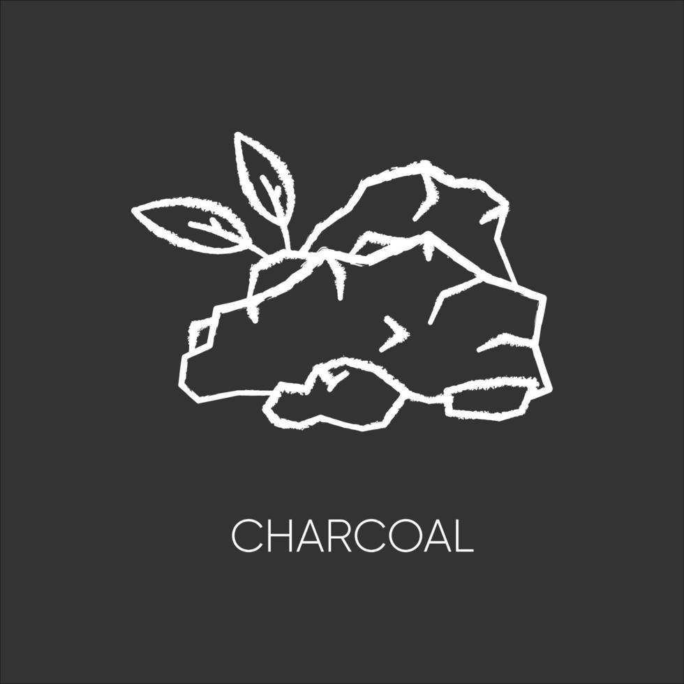 Charcoal chalk white icon on black background 3345644 Vector Art at