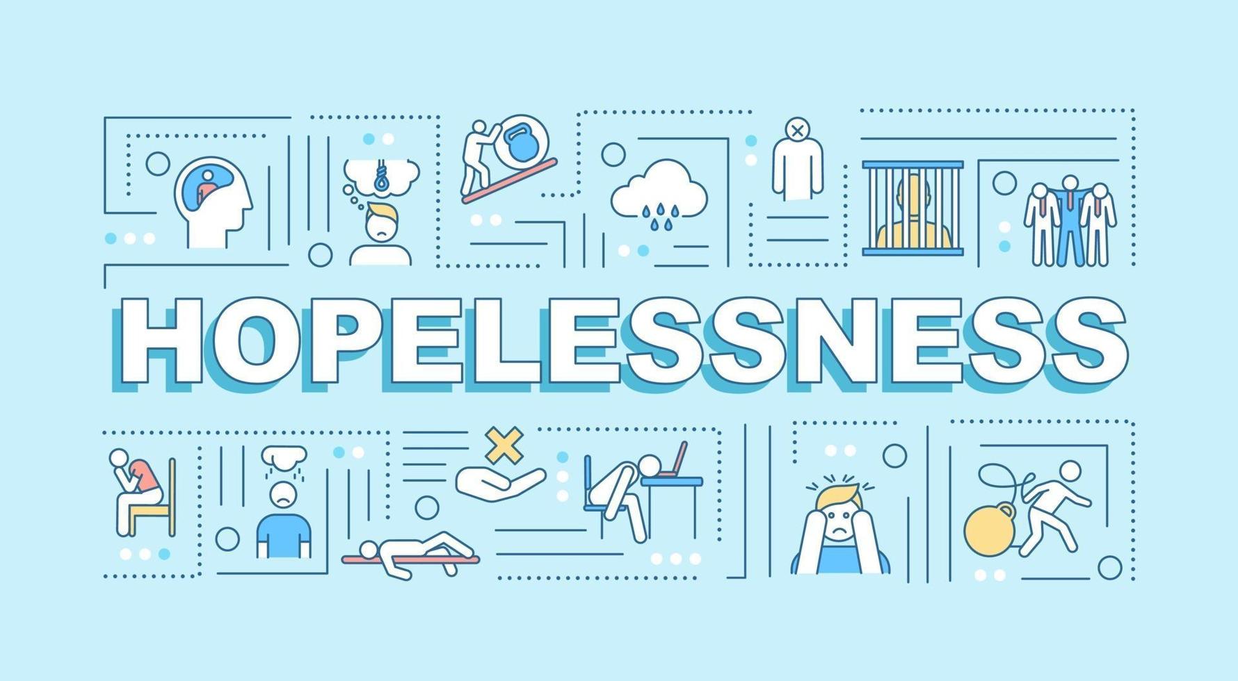 Hopelessness word concepts banner vector