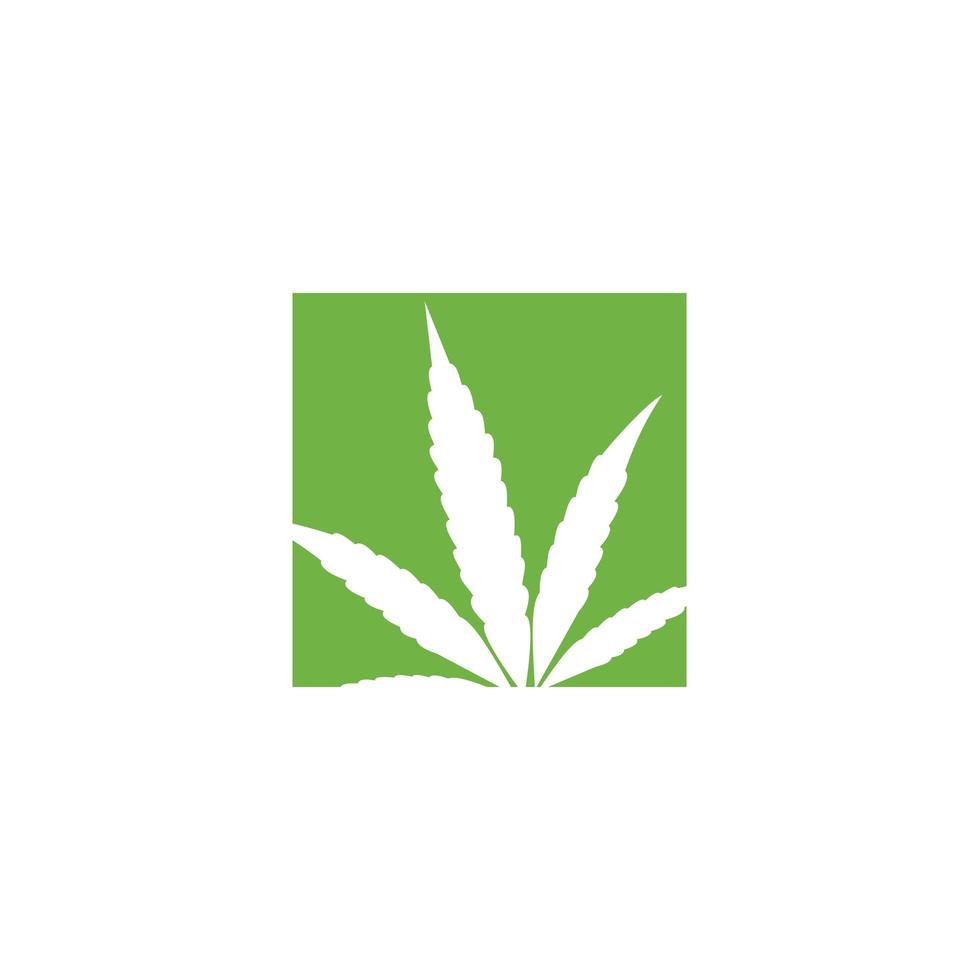 Icono de ilustración de vector de diseño de plantilla de logotipo de cannabis.