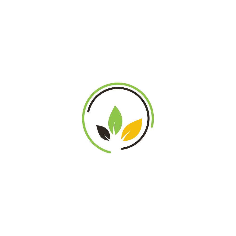 logotipo de diseño de naturaleza, plantilla de logotipo de hoja, vector. vector