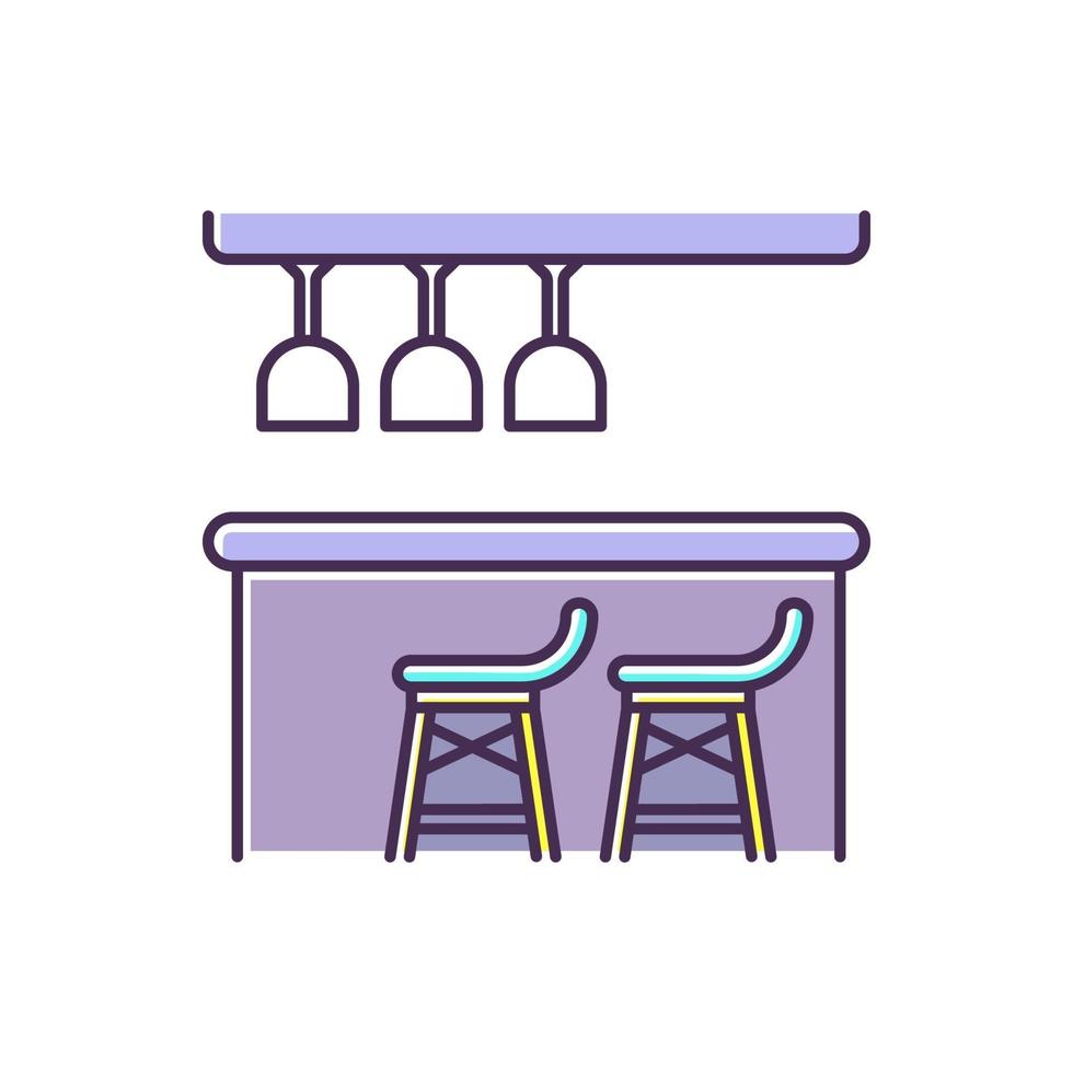 Bar counter RGB color icon vector