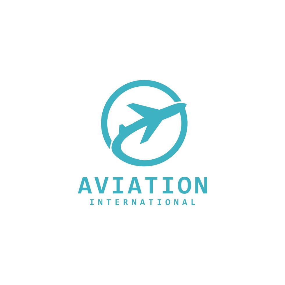 Aviation logo template design vector icon illustration