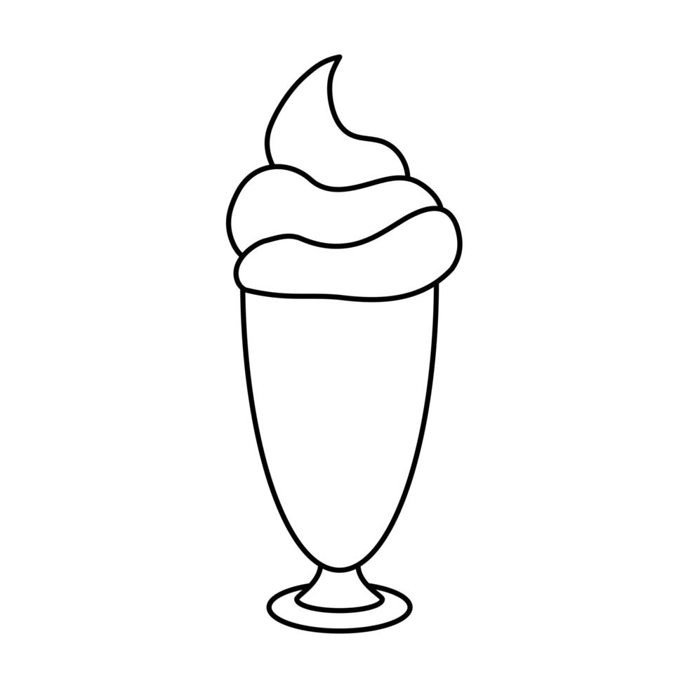 delicious milkshake drink isolated icon vector