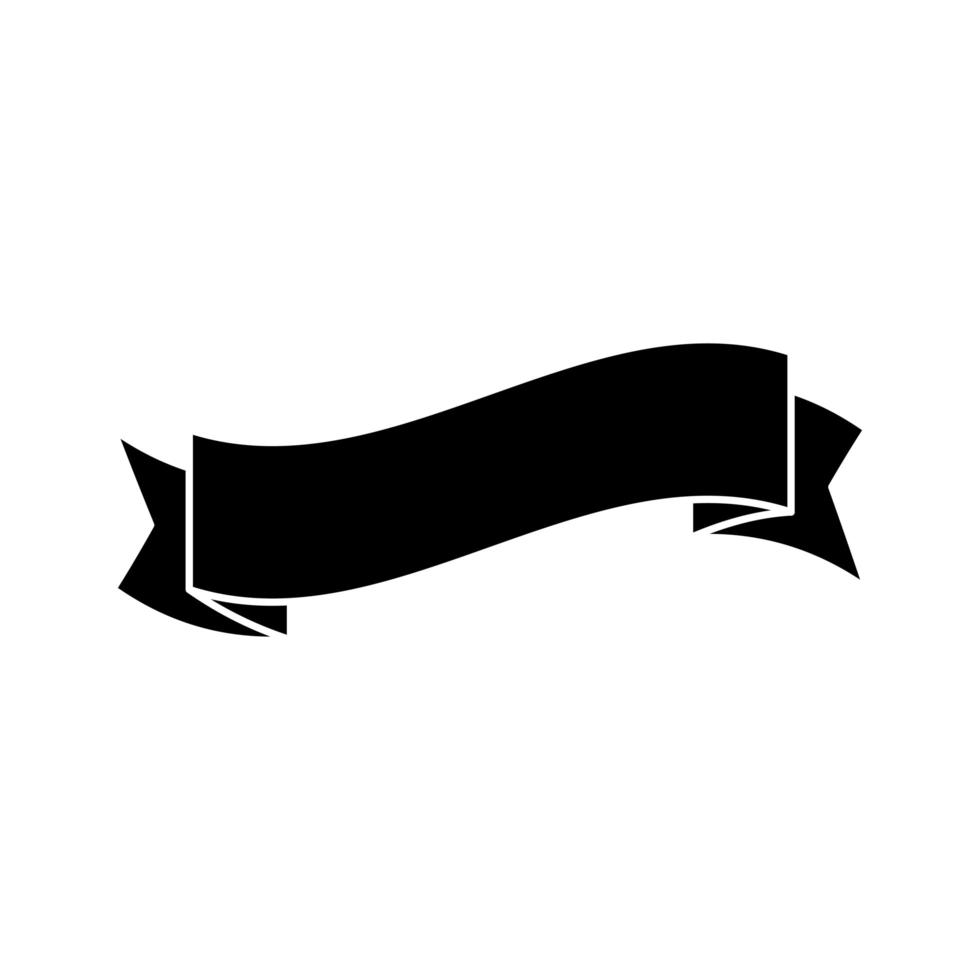 elegant ribbon decoration isolated icon vector