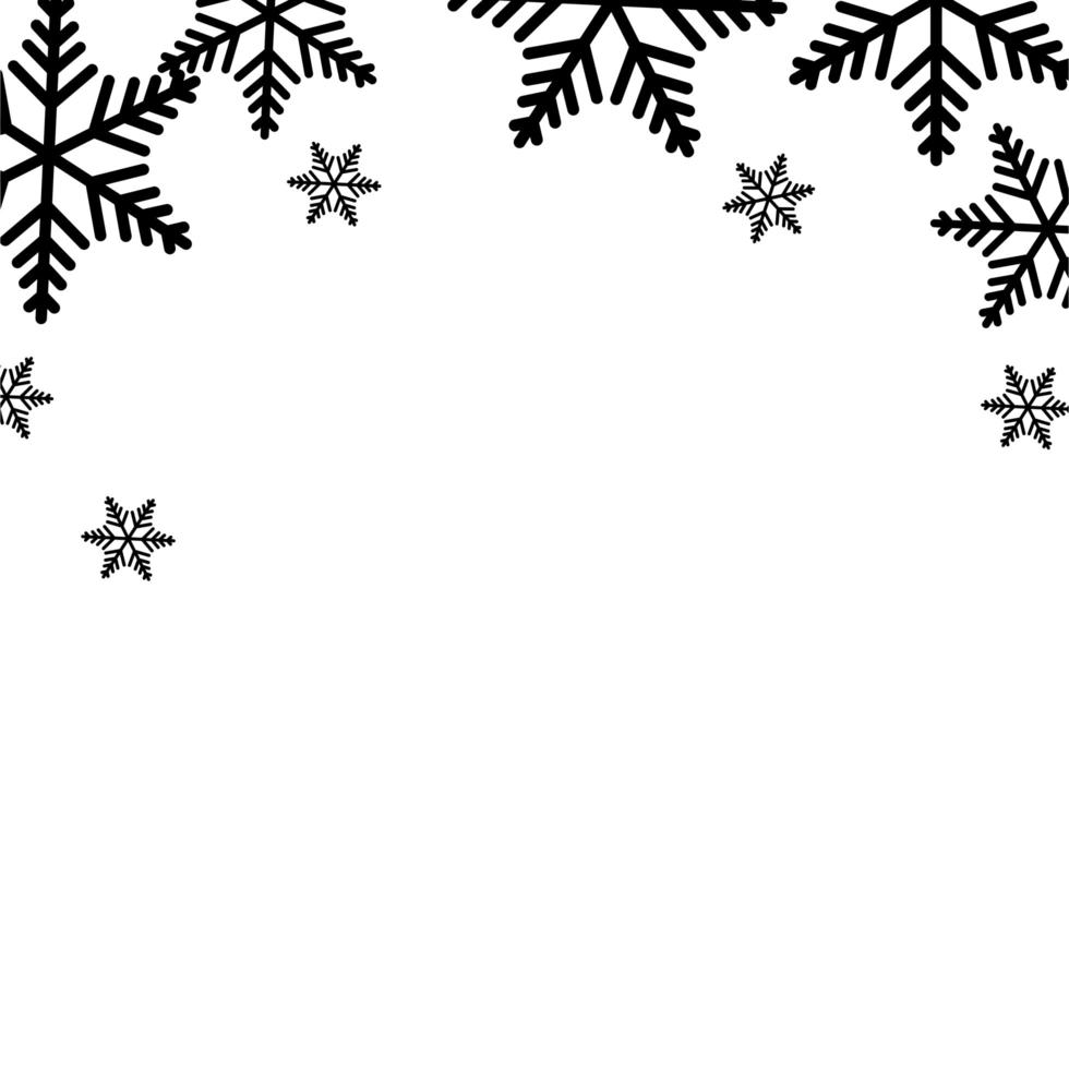 snowflakes christmas decoration isolated icon vector