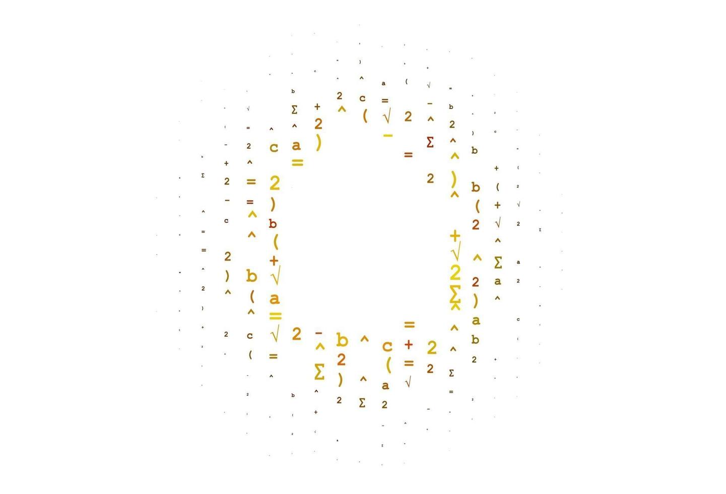 Light Yellow, Orange vector pattern with arithmetic signs.