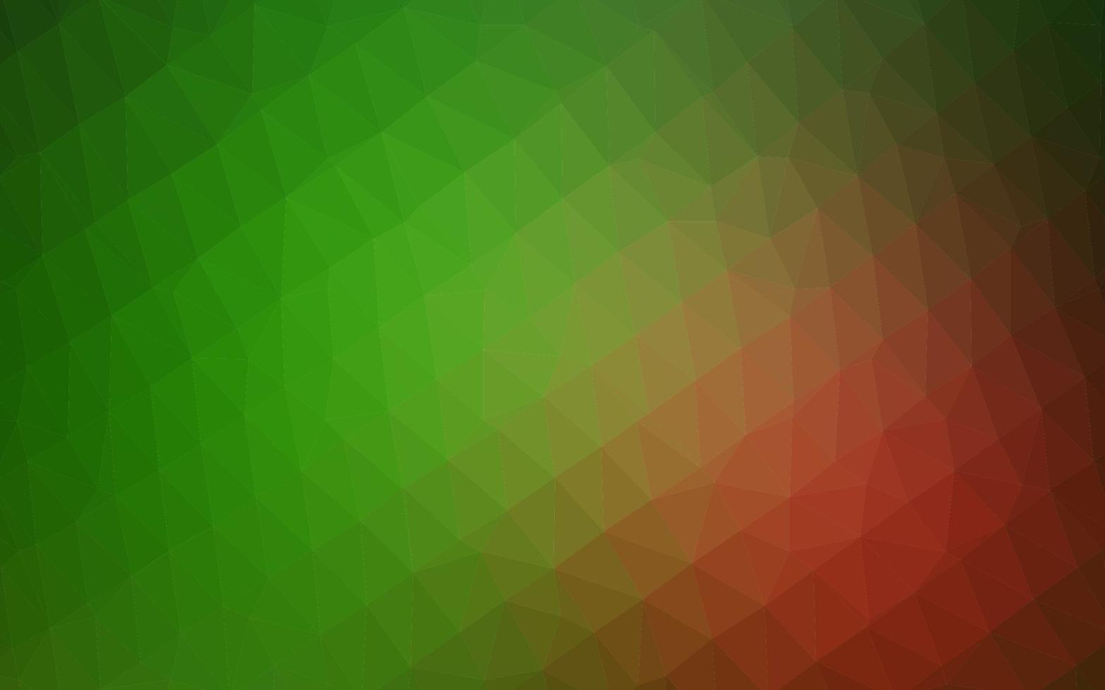 patrón de triángulo borroso vector verde oscuro, rojo.