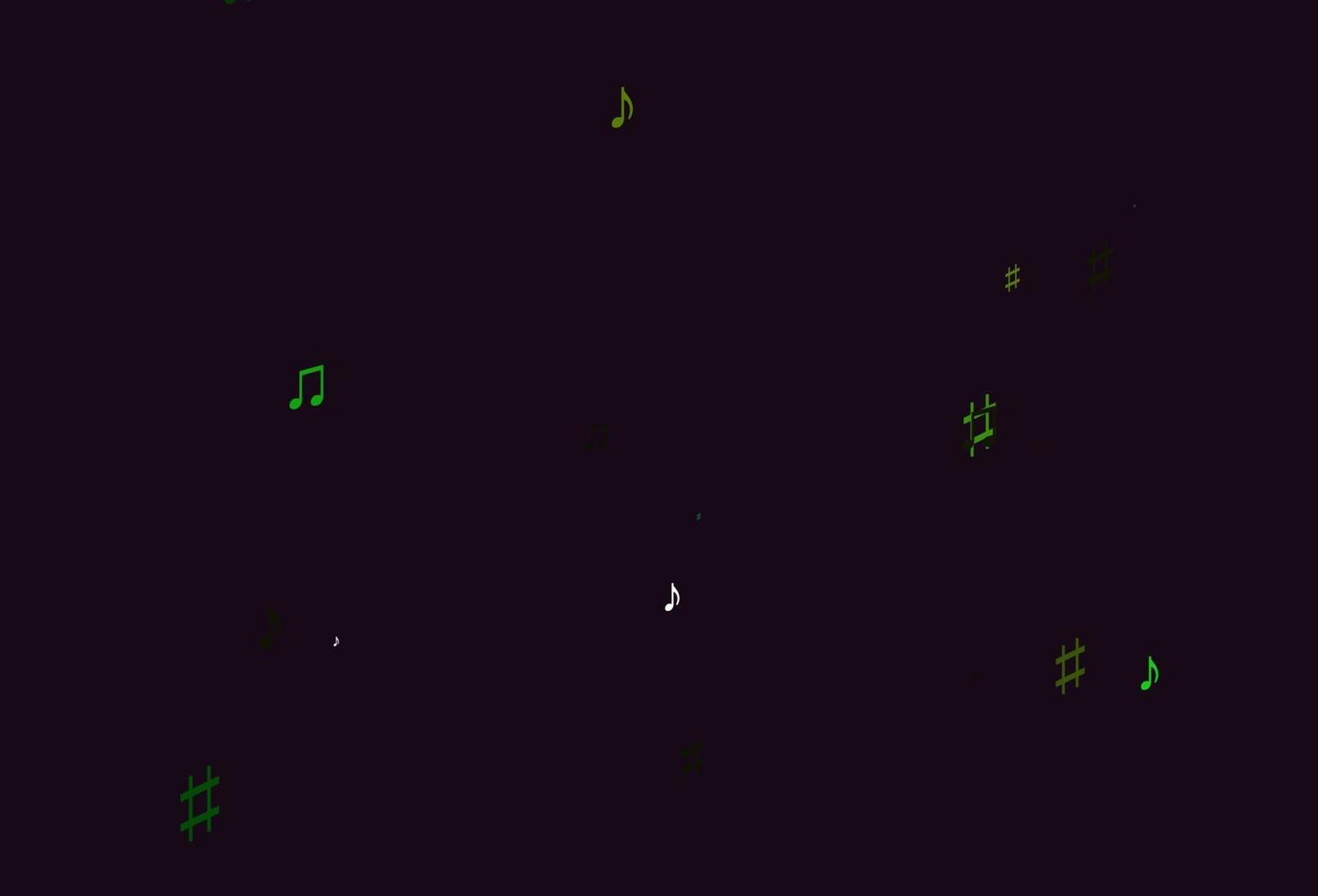 Light Multicolor, Rainbow vector background with music symbols.