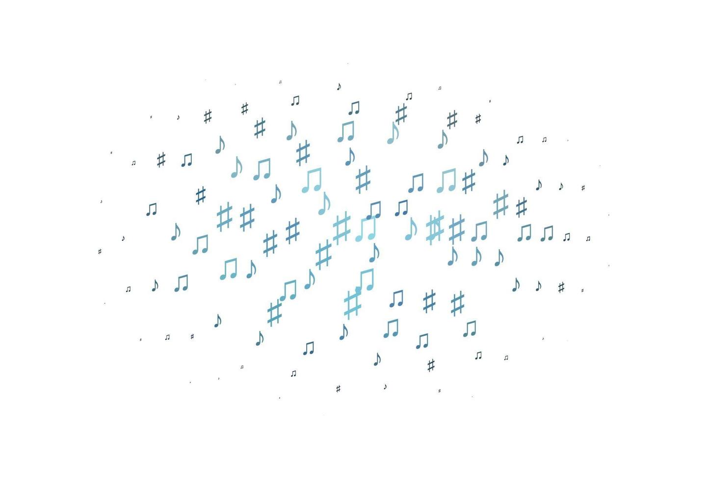 Light BLUE vector backdrop with music notes.