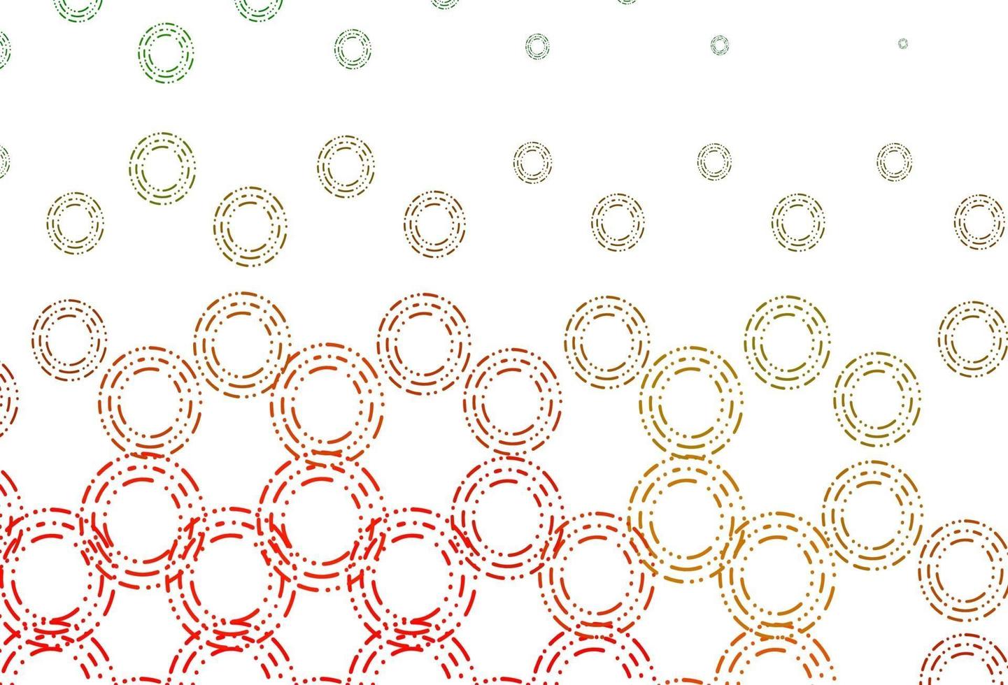 Light green, red vector template with circles.