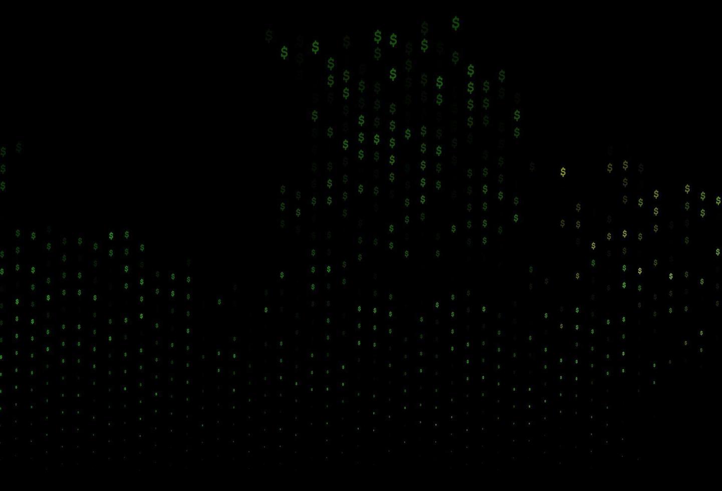 Dark Green, Yellow vector template with dollar, USD, usa.