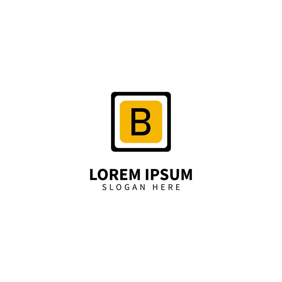 letter b logo template design concept vector. vector