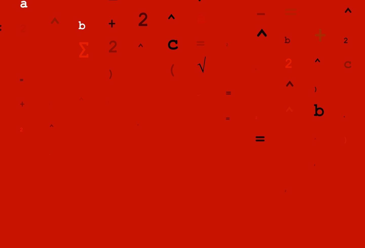 Light Orange vector texture with mathematic symbols.