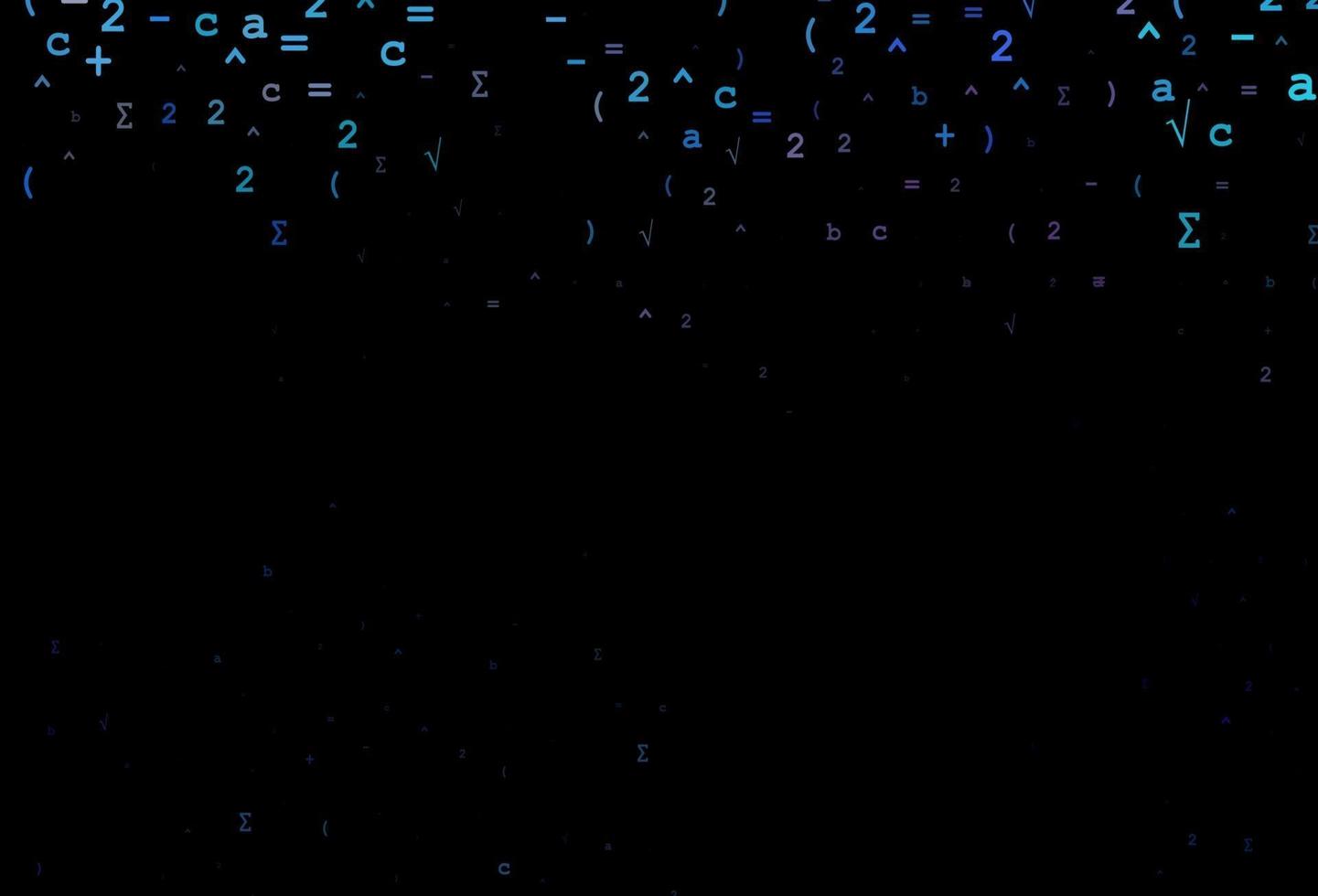 Dark Multicolor, Rainbow vector template with math simbols.